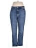 Topshop 100% Cotton Solid Blue Jeans Size 14 - photo 1