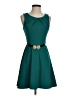 Jodi Kristopher Solid Teal Cocktail Dress Size 3 - photo 1