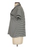 Ekouaer Stripes Gray Short Sleeve Blouse Size S - photo 5