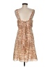 Theory 100% Polyester Animal Print Orange Casual Dress Size 8 - photo 2