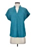 Shein 100% Polyester Teal Short Sleeve Blouse Size 4 - photo 1