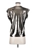Rebecca Minkoff Metallic Silver Short Sleeve Top Size S - photo 2