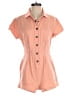 BDG 100% Cotton Solid Orange Pink Romper Size XS - photo 1