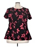 Lane Bryant Red Short Sleeve Blouse Size 22 - photo 1