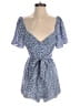 Lulus 100% Rayon Hearts Blue Romper Size S - photo 1