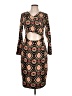 Unbranded Print Brown Cocktail Dress Size 1X - photo 1