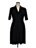 Evan Picone Solid Black Cocktail Dress Size 14 - photo 1