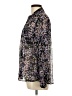 Express 100% Polyester Floral Black Long Sleeve Blouse Size L - photo 5
