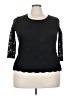 Cj Banks Black 3/4 Sleeve Top Size 0X - photo 1