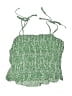 Gianni Bini 100% Rayon Chevron-herringbone Green Swimsuit Top Size S - photo 1