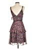 DB Studio 100% Polyester Floral Purple Cocktail Dress Size 2 - photo 2
