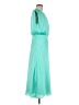 Ann Taylor 100% Polyester Solid Teal Casual Dress Size 8 - photo 4