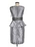 Boutique + 100% Polyester Silver Cocktail Dress Size 6 - photo 2