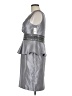 Boutique + 100% Polyester Silver Cocktail Dress Size 6 - photo 5