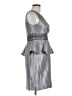 Boutique + 100% Polyester Silver Cocktail Dress Size 6 - photo 4