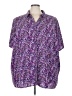 Catherines Floral Purple Short Sleeve Blouse Size 4X - photo 1