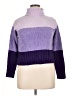Assorted Brands Color Block Purple Turtleneck Sweater Size 16 - photo 1