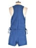 Ethereal 100% Polyester Solid Blue Romper Size M - photo 2