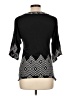BCBGMAXAZRIA 100% Cotton Black 3/4 Sleeve Blouse Size L - photo 2