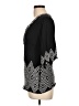 BCBGMAXAZRIA 100% Cotton Black 3/4 Sleeve Blouse Size L - photo 5
