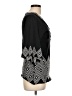 BCBGMAXAZRIA 100% Cotton Black 3/4 Sleeve Blouse Size L - photo 4
