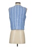Halogen Blue Sleeveless Button-Down Shirt Size S - photo 2
