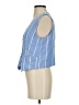 Halogen Blue Sleeveless Button-Down Shirt Size S - photo 5