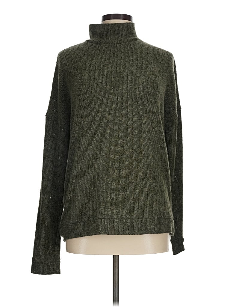 Pre-owned Forever 21 Turtleneck Sweater In Green