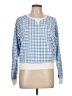 Champion Checkered-gingham Blue Pullover Sweater Size L - photo 1