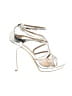 Belle Badgley Mischka Silver Sandals Size 7 - photo 1