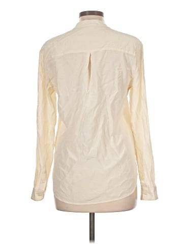 Garnet Hill Long Sleeve Silk Top (view 2)
