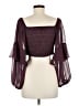 Olivaceous Burgundy 3/4 Sleeve Blouse Size M - photo 2