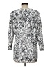 Cathy Daniels Print Silver 3/4 Sleeve Blouse Size L - photo 2