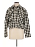 Topshop Checkered-gingham Ivory Jacket Size 8 - photo 1