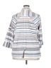 Westbound 100% Cotton Stripes Gray 3/4 Sleeve Button-Down Shirt Size 2X - photo 2