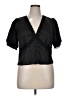Forever 21 Plus 100% Polyester Black Short Sleeve Blouse Size 0X - photo 1