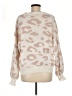Unbranded 100% Polyester Animal Print Ivory Pullover Sweater Size M - photo 2