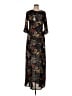 Assorted Brands 100% Polyester Paisley Black Casual Dress Size L - photo 1