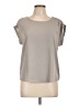 Pink Rose 100% Polyester Gray Short Sleeve Top Size L - photo 1