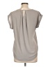 Pink Rose 100% Polyester Gray Short Sleeve Top Size L - photo 2