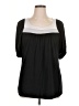 Ashley Stewart Black Short Sleeve Blouse Size 14/16 - photo 1