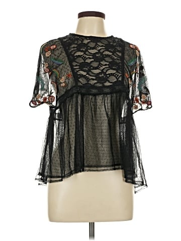 Zara Basic Short Sleeve Blouse (view 1)