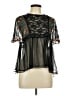 Zara Basic Black Short Sleeve Blouse Size L - photo 1