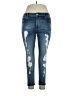 Express Hearts Blue Jeans Size 14 - photo 1