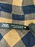 Zara Plaid Brown Long Sleeve Button-Down Shirt Size M - photo 7