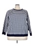 Draper James 100% Cotton Checkered-gingham Blue Pullover Sweater Size 3X - photo 1