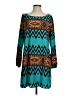 Marcella Print Teal Casual Dress Size XXS - photo 1