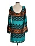 Marcella Print Teal Casual Dress Size XXS - photo 2