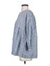 Max Studio Checkered-gingham Blue 3/4 Sleeve Button-Down Shirt Size S - photo 5