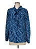 DKNY 100% Polyester Polka Dots Blue Long Sleeve Blouse Size M - photo 1
